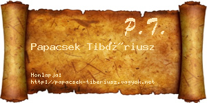 Papacsek Tibériusz névjegykártya